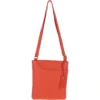 Curve Zip Top Leather Cross Body Bag Orange: 63028
