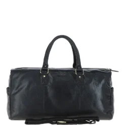 Large Leather Holdall Black : G-30