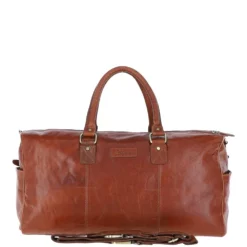 Large Leather Holdall Tan : G-30