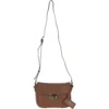 Leather Cross Body Bag Tan: C-50