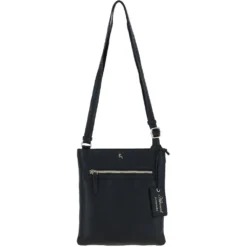 Leather Crossbody Bag - Black: CB-3 (63014)
