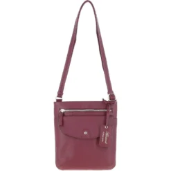 Leather Crossbody Bag Bordeaux: CB-5