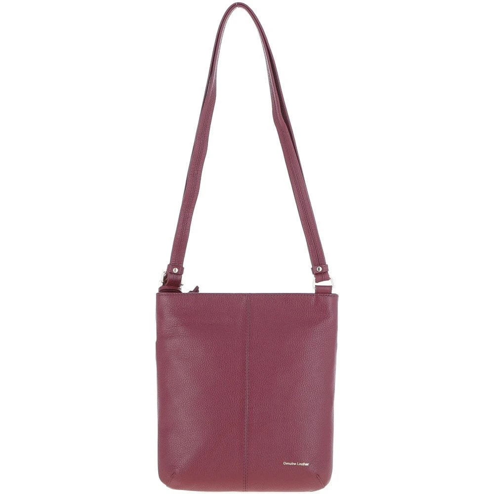 Leather Crossbody Bag Bordeaux: CB-5 - Image 3