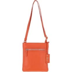 Leather Crossbody Bag Orange: CB-3 (63014)