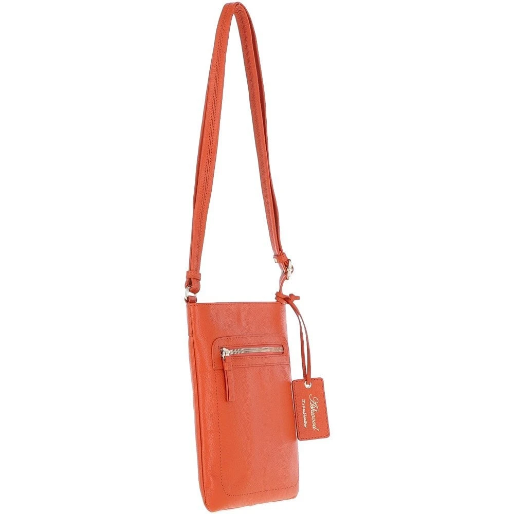 Leather Crossbody Bag Orange: CB-3 (63014) - Image 4