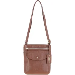 Leather Crossbody Bag Tan: CB-5