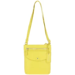 Leather Crossbody Bag Yellow: CB-5