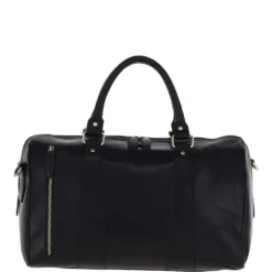 Leather Holdall – Black: T-76