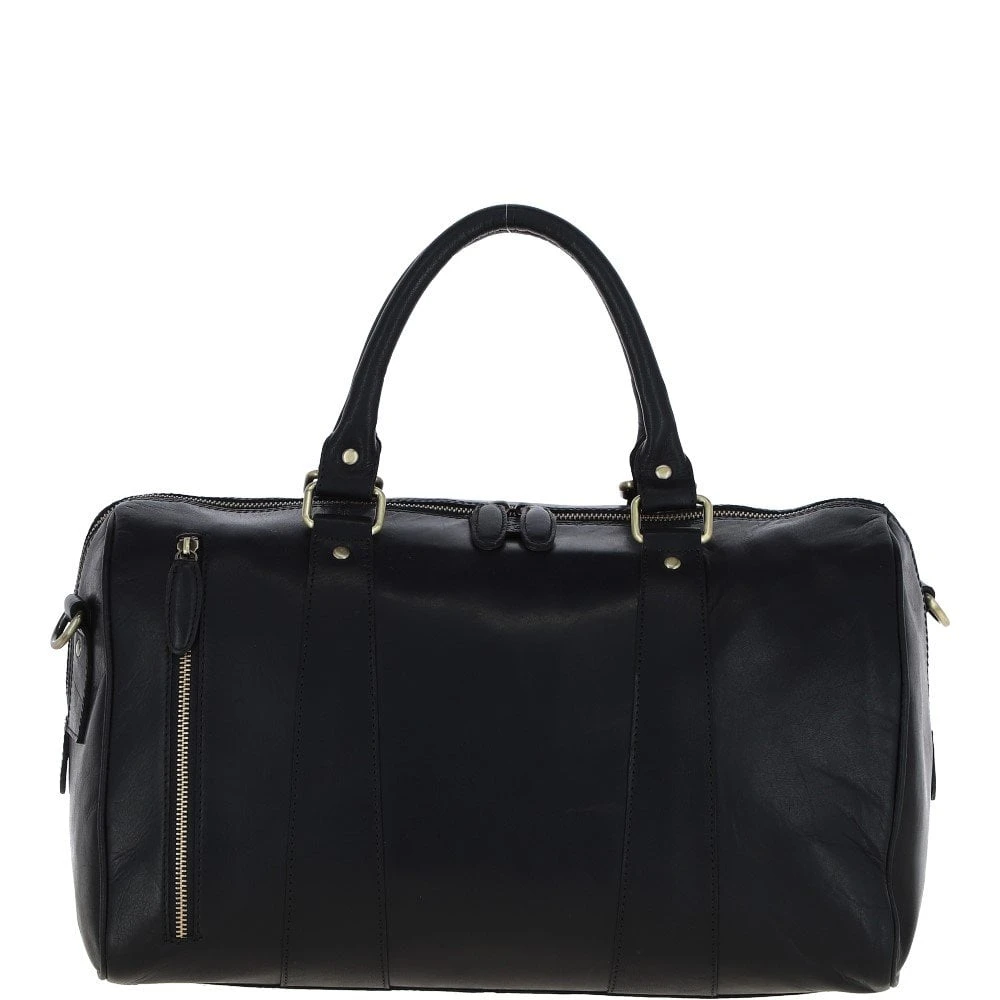 Leather Holdall – Black: T-76
