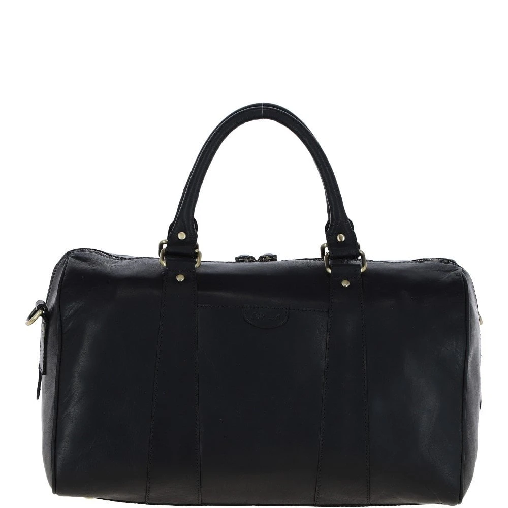 Leather Holdall – Black: T-76 - Image 5