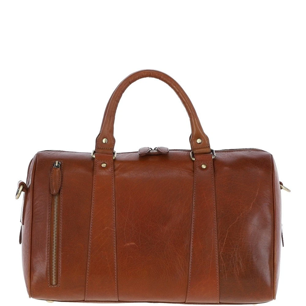 Leather Holdall – Honey: T-76