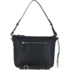 Leather Shoulder Bag Black: Z-72