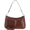 Leather Shoulder Bag Chestnut: T-84