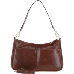 Leather Shoulder Bag Chestnut: T-84