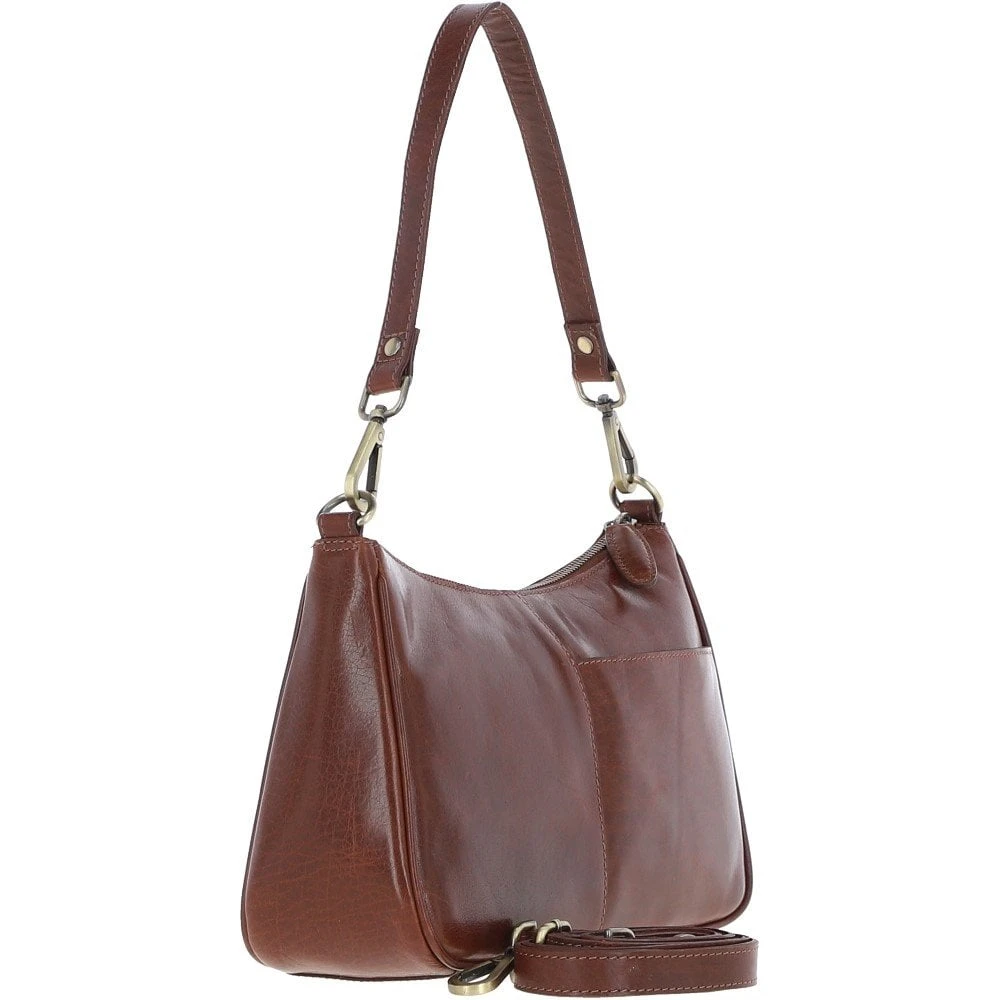 Leather Shoulder Bag Chestnut: T-84 - Image 4