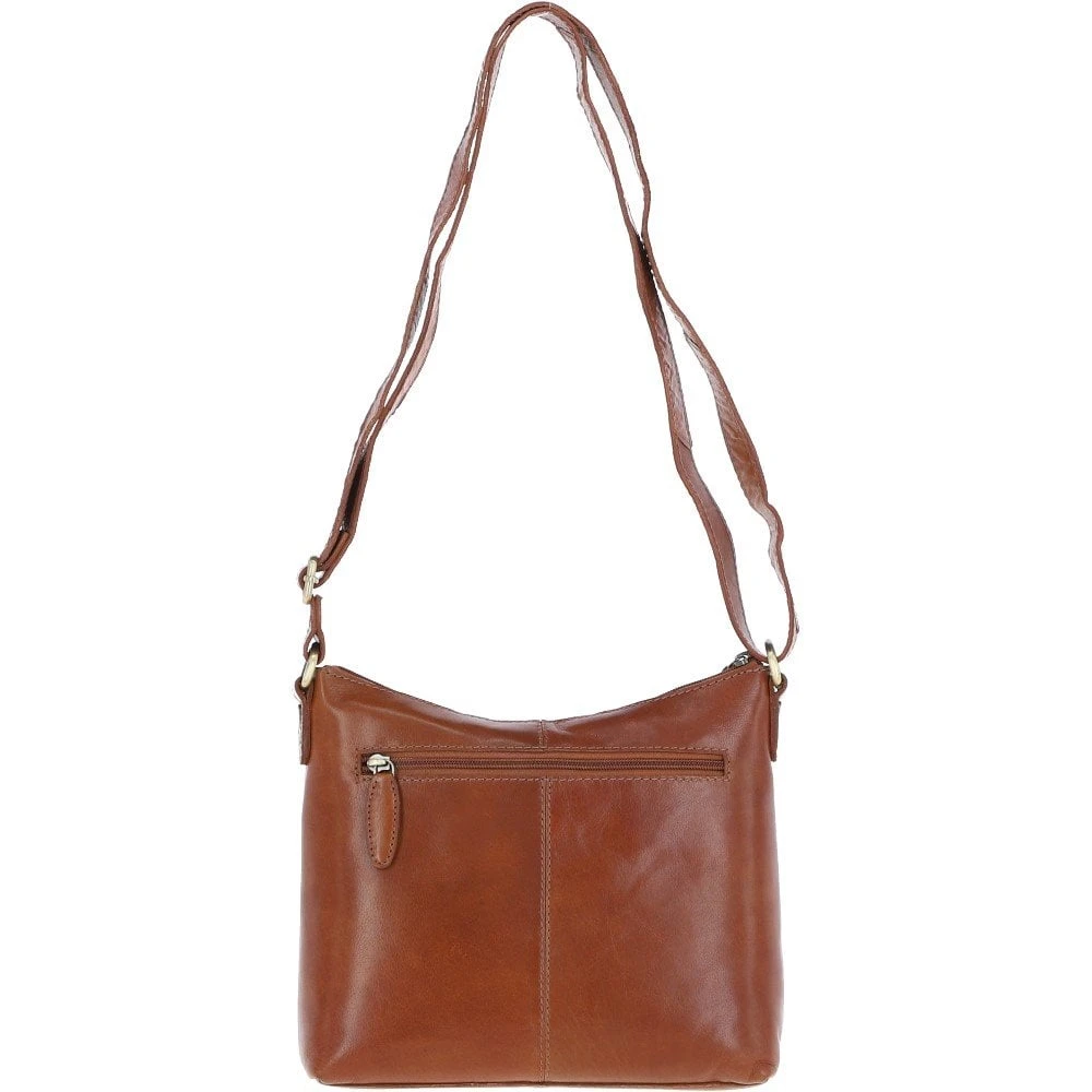 Medium Leather Shoulder Bag Honey: T-83 - Image 4