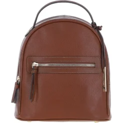 Small Leather Backpack Tan: Z-74