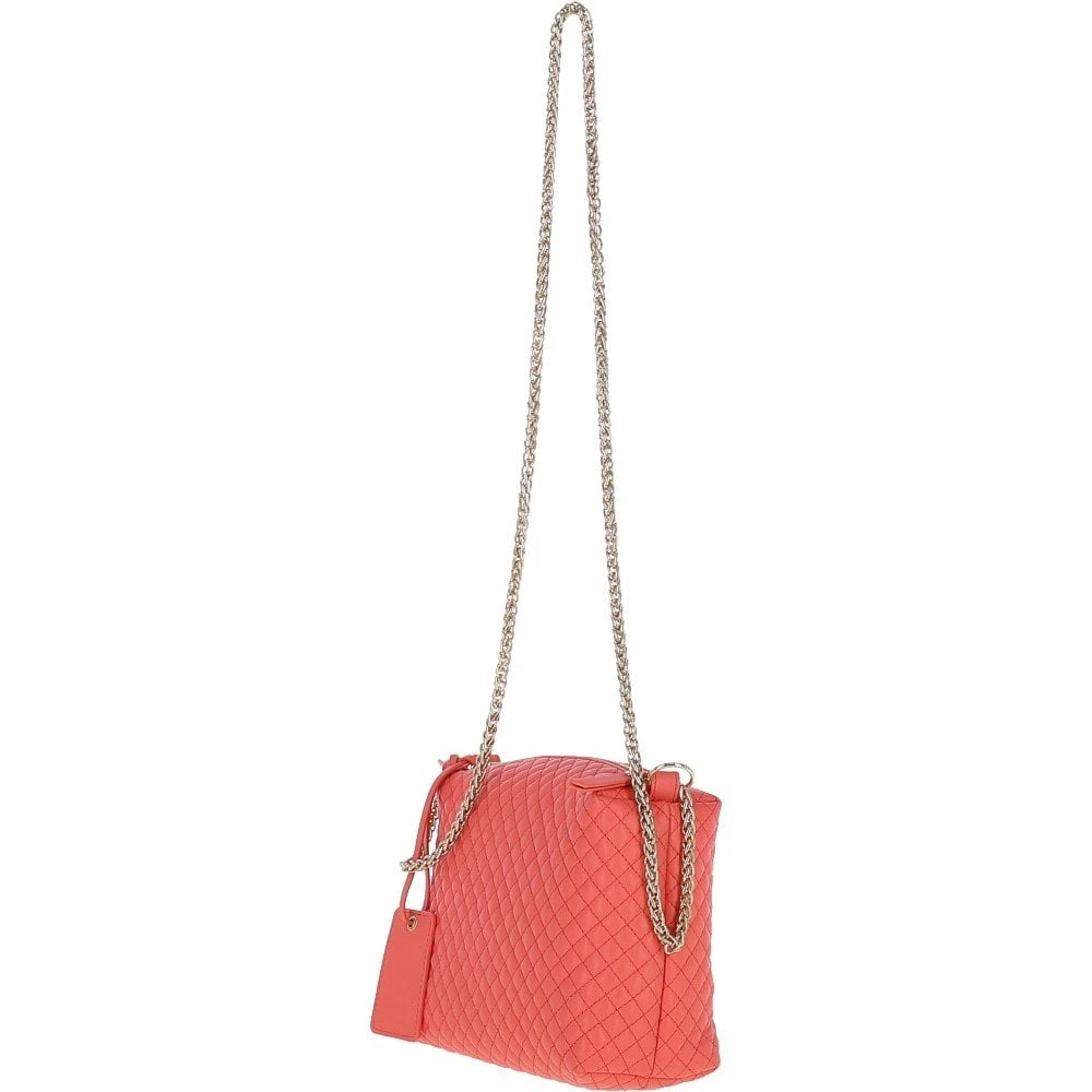 Small Quilted Leather Shoulder Chain Bag Salmon - Image 2