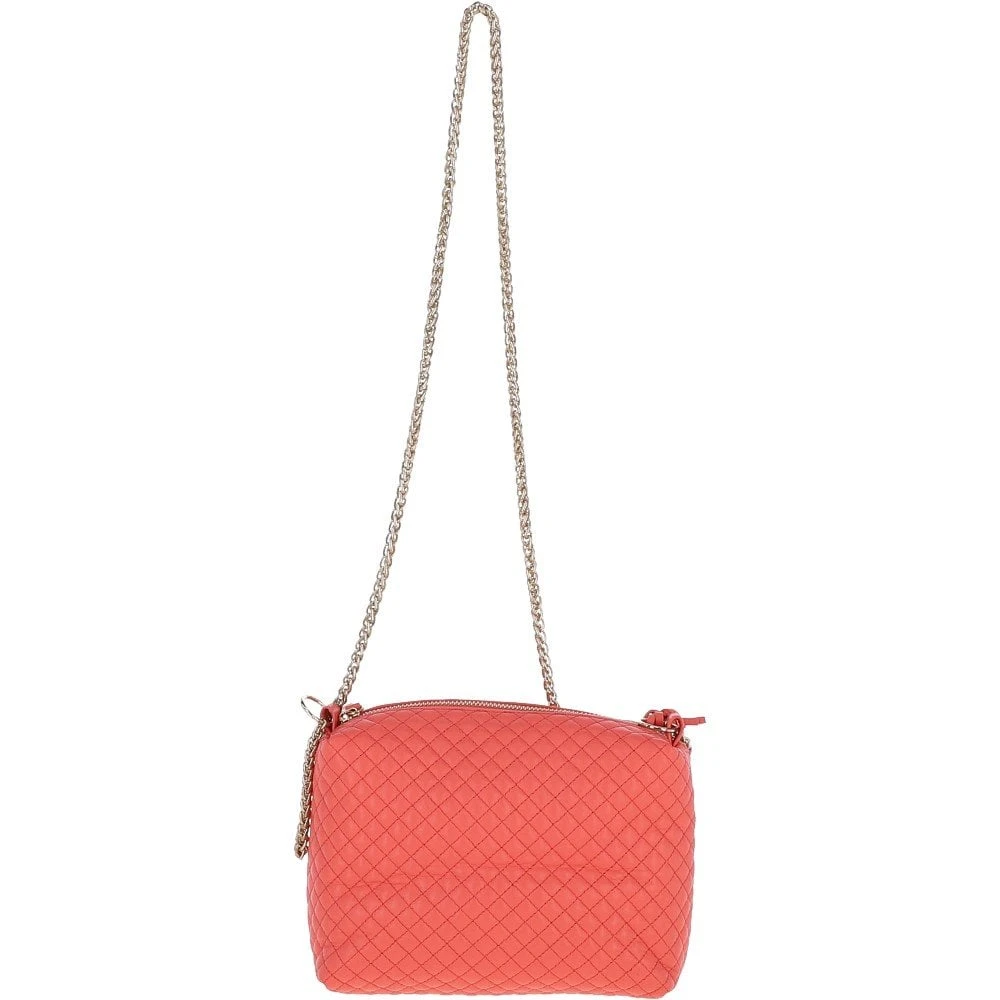 Small Quilted Leather Shoulder Chain Bag Salmon - Image 3