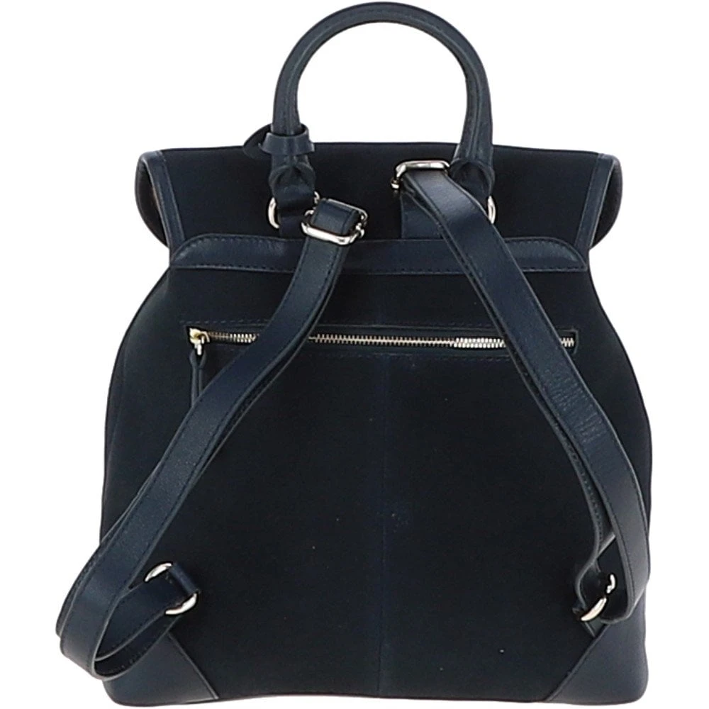 Suede And Leather Backpack Navy: S-16 - Image 4