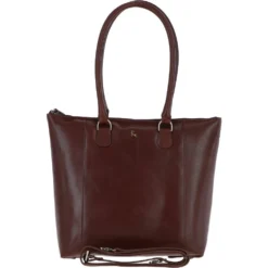 Vegetable Tanned Large Leather Bag Chestnut: V-29