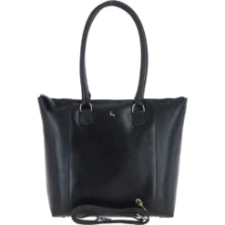 Vegetable Tanned Large Leather Bag Navy: V-29