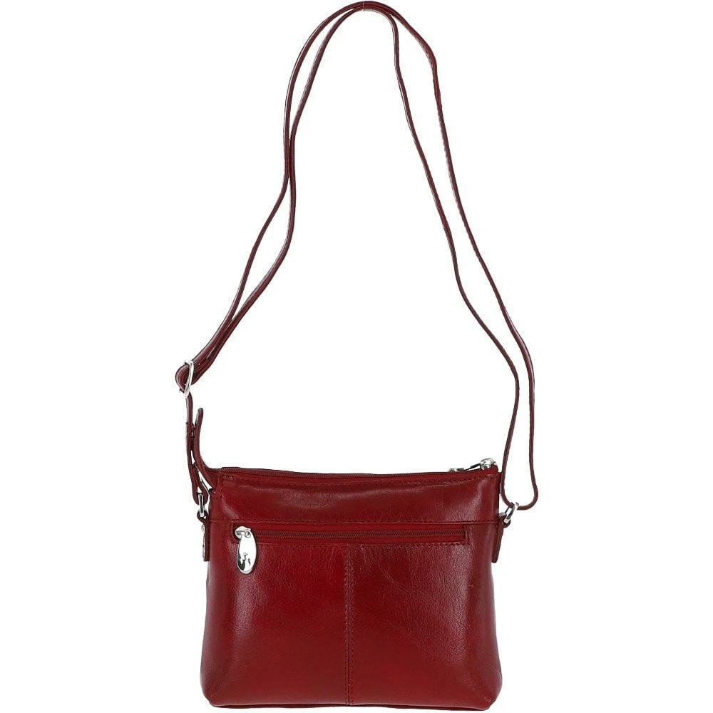 Vegetable Tanned Leather Cross Body Bag Red: 6052666 - Image 3