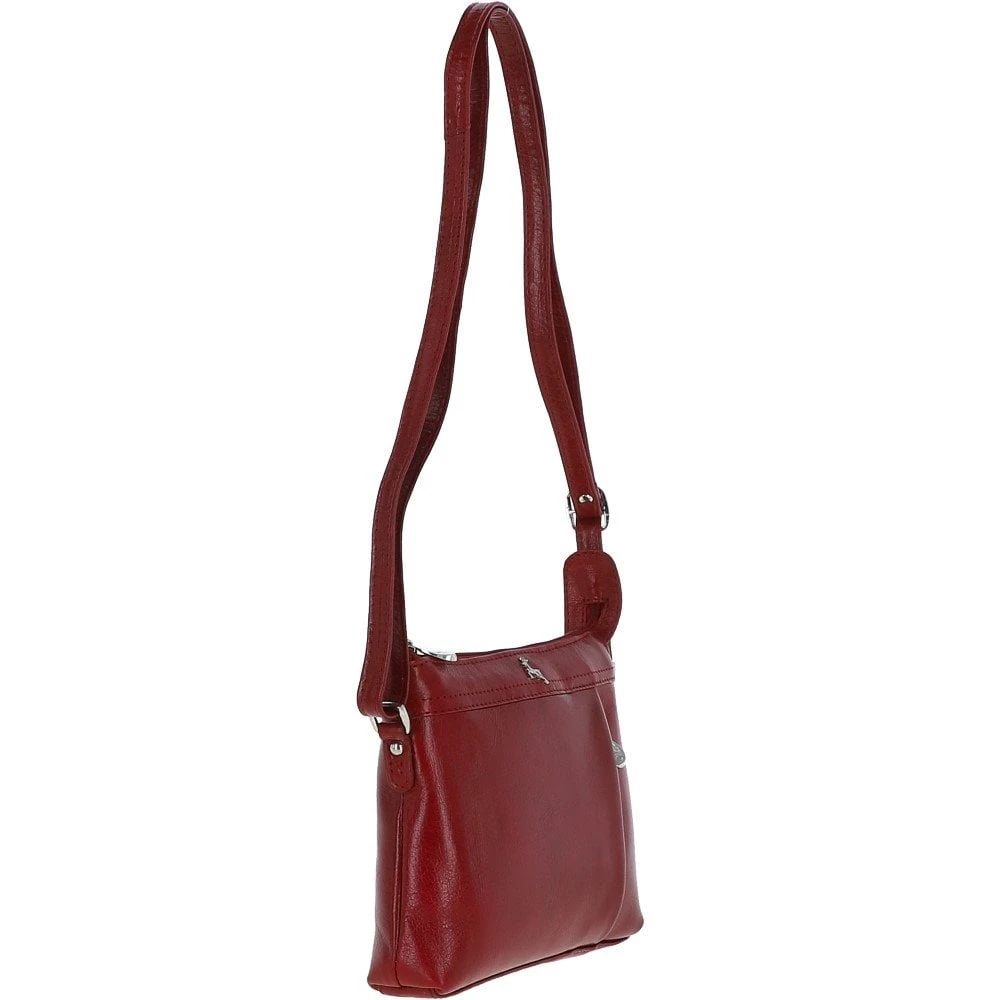 Vegetable Tanned Leather Cross Body Bag Red: 6052666 - Image 4