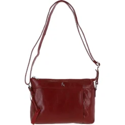 Vegetable Tanned Leather Cross Body Bag Red: 6052667