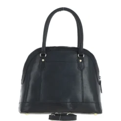Womens Leather Tote Bag Black: T-81