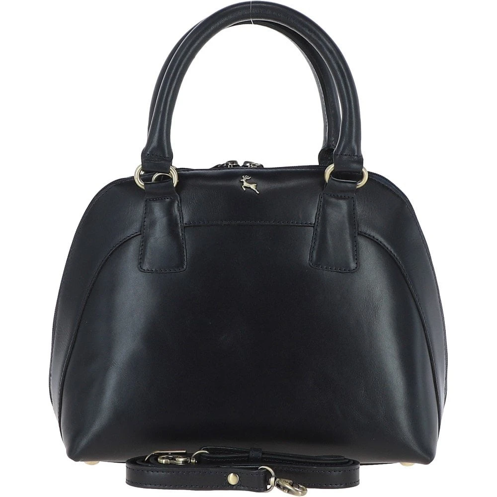 Womens Leather Tote Bag Navy: V-30