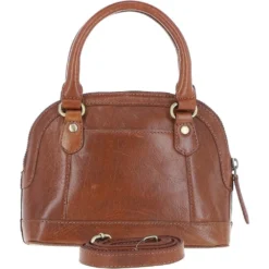 Womens Small Leather Tote Bag Honey: T-82