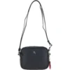 Zip Top Leather Cross Body Bag Black: 63594