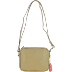 Zip Top Leather Cross Body Bag Fennel Seed: 63594