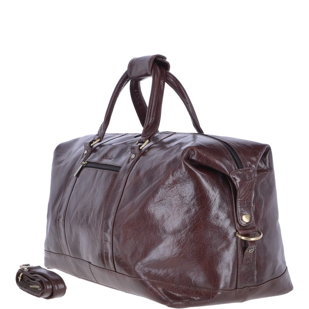 Extra Large Leather Travel Holdall Cognac/vt: 2081 - Image 2