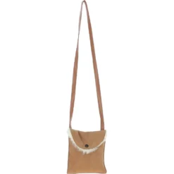 Sheepskin Travel Pouch Tan: FF-Daisy