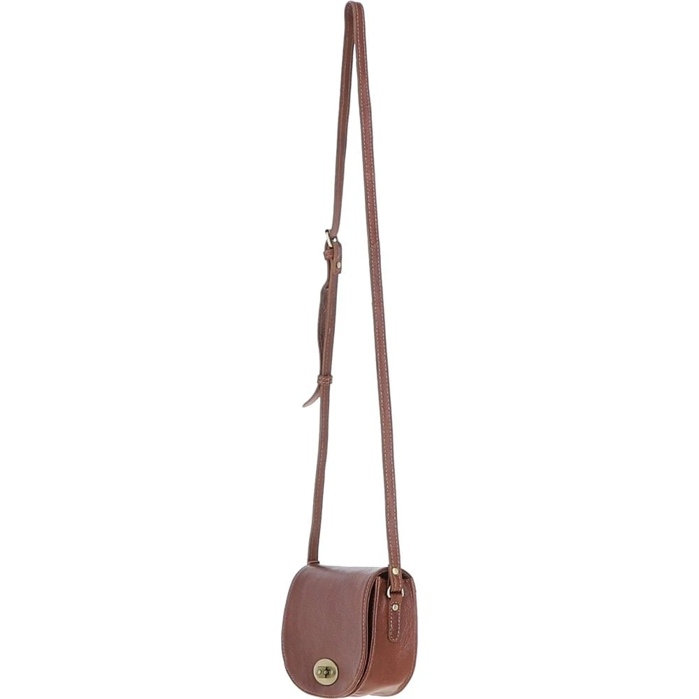 Ladies Michigan Leather Small Flapover Crossbody Bag Cognac: M-70 - Image 2