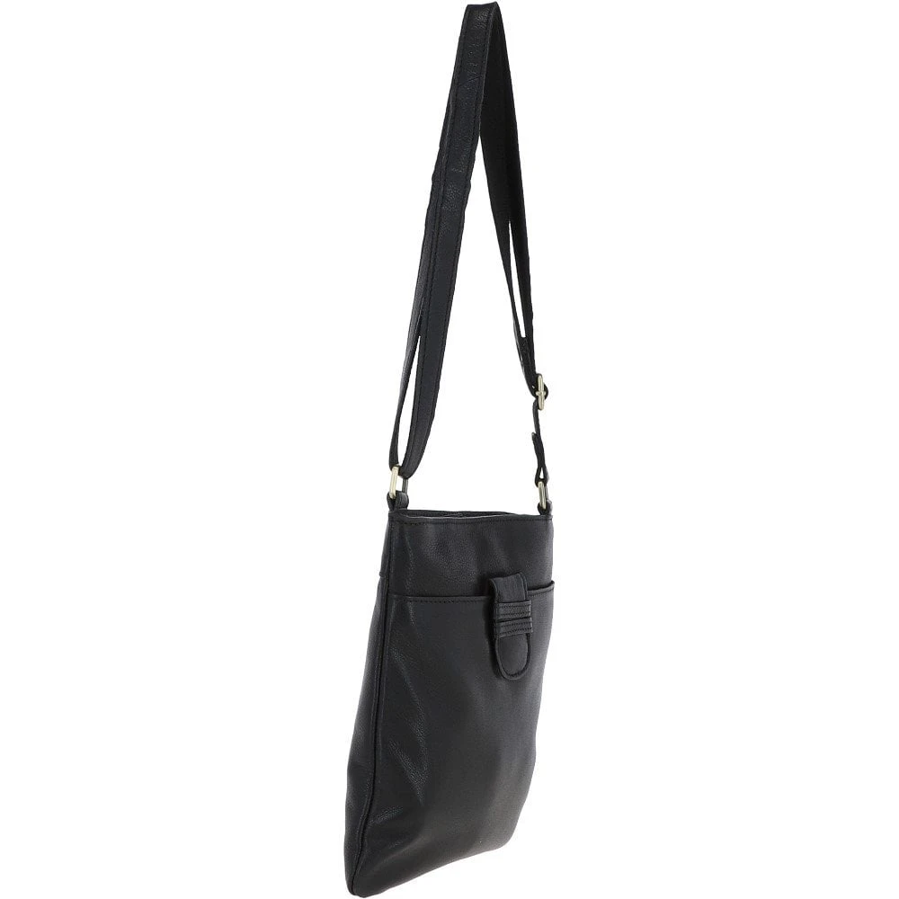 Ladies Michigan Pocket Crossbody Bag Black : M-67 - Image 4