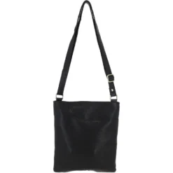 Ladies Michigan Pocket Crossbody Bag Black : M-68
