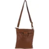 Ladies Michigan Pocket Crossbody Bag Cognac : M-67
