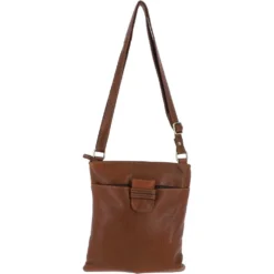 Ladies Michigan Pocket Crossbody Bag Cognac : M-67