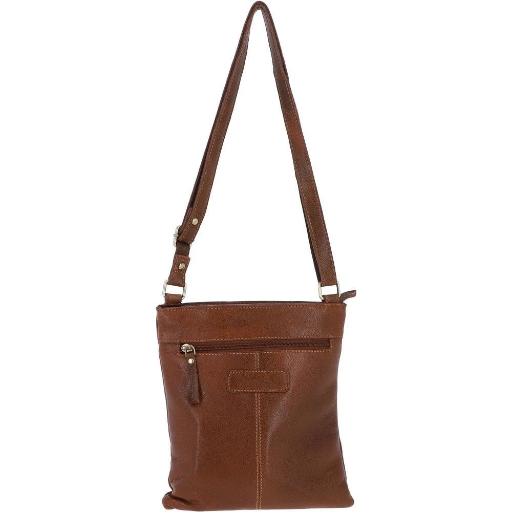 Ladies Michigan Pocket Crossbody Bag Cognac : M-67 - Image 4