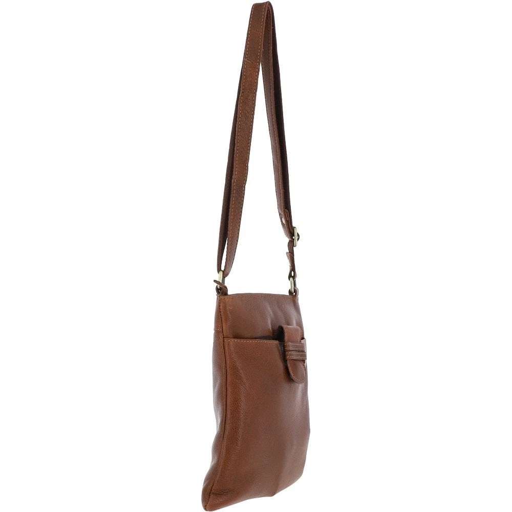 Ladies Michigan Pocket Crossbody Bag Cognac : M-67 - Image 5