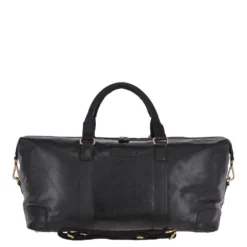 Large Leather Vintage Holdall Black : G-36