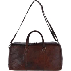 Large Leather Vintage Holdall Brandy : F-87