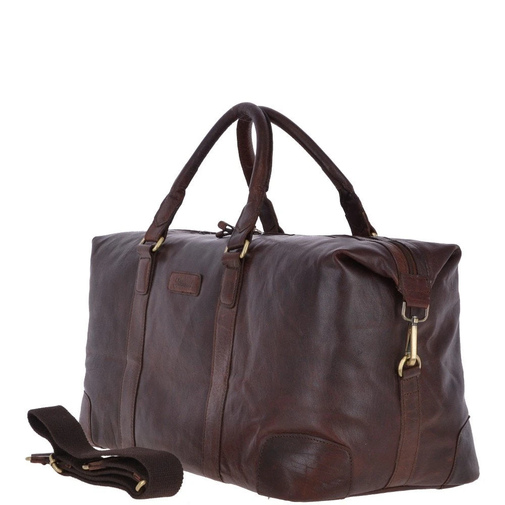 Large Leather Vintage Holdall Brandy : G-36 - Image 2