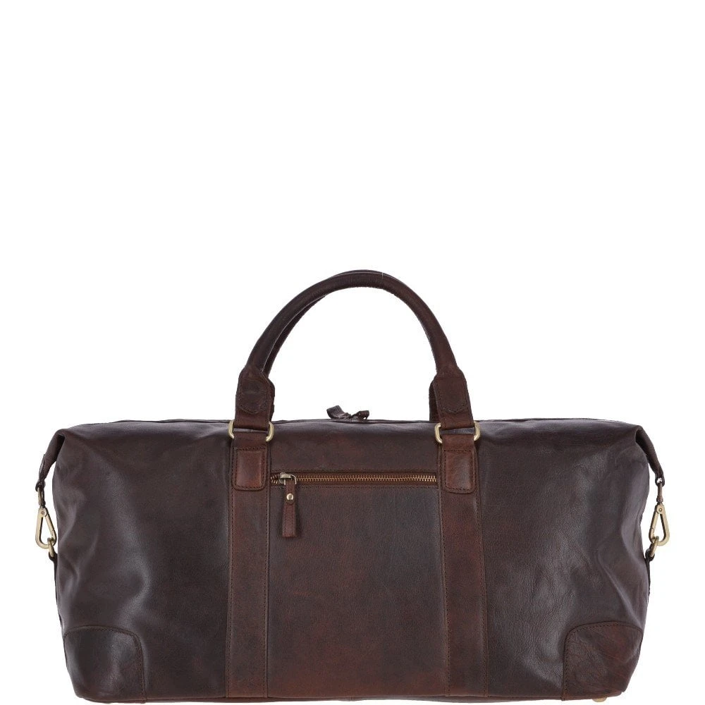 Large Leather Vintage Holdall Brandy : G-36 - Image 3