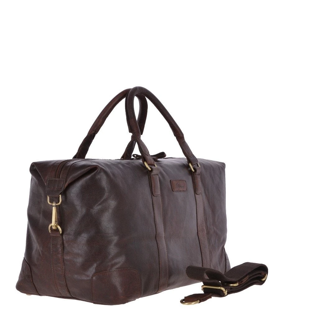 Large Leather Vintage Holdall Brandy : G-36 - Image 4
