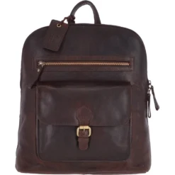 Large Vintage Leather Backpack Brandy – G28