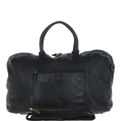 Leather Travel Holdall Black : Dylan